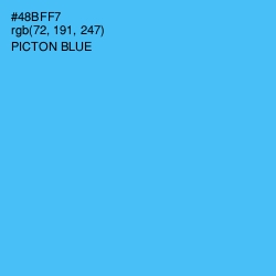 #48BFF7 - Picton Blue Color Image